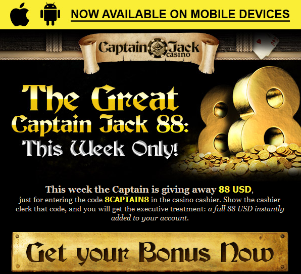 Captain Jack No Deposit Casino Bonus