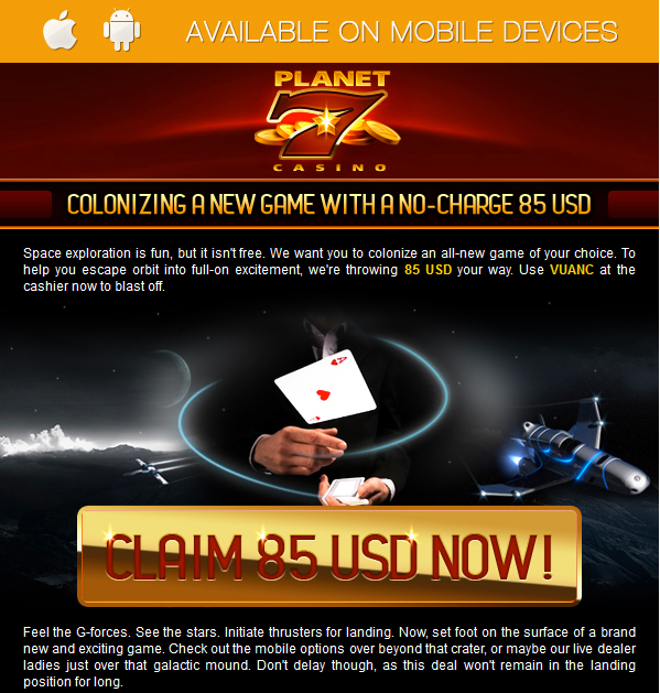 No Deposit Code Planet 7 Casino