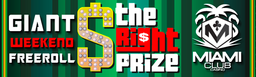 Miami Club Casino Right Prize Slot Freeroll