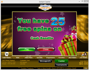 Jackpot Capital Casino Free Spins Code