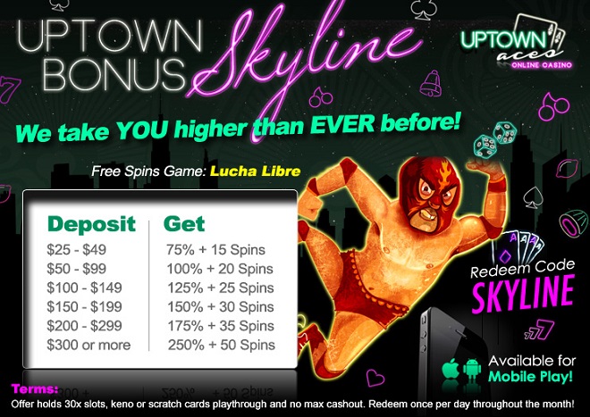 Uptown Aces Casino August 2015 Bonuses