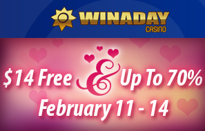 Win A Day Casino Valentines Day 2016 Bonuses