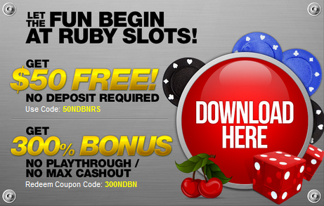 Free Ruby Slots Casino Bonus Codes