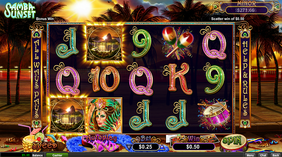 Grande Vegas Casino Samba Sunset Slot Bonuses