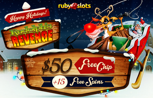 Ruby Slots Casino Christmas Free Spins and Free Chip