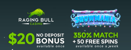 Raging Bull Casino Snowmania Slot Bonuses