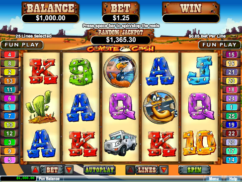 Kudos Casino Coyote Cash Slot Bonus Code