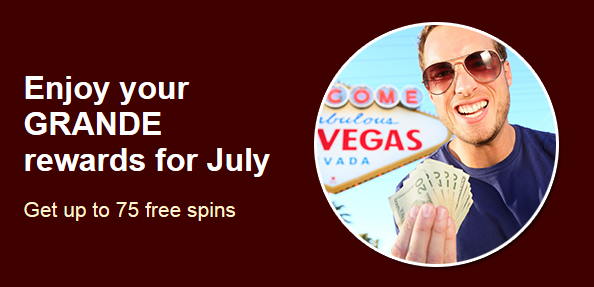 Grande Vegas Casino July 2017 Cash Bandits Slot Bonuses