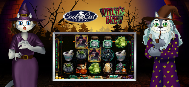 Cool Cat Casino Witchs Brew Slot Bonus