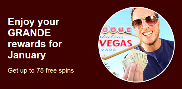Grande Vegas Casino January 2018 Bonuses