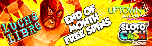 End of August Free Spins - Uptown Aces - Sloto Cash Casino