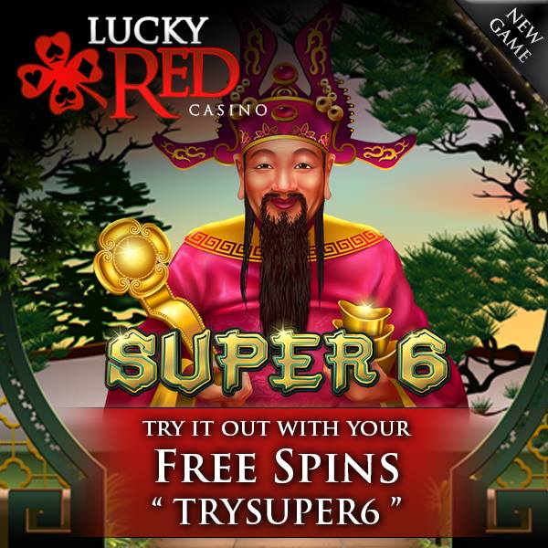 Lucky Red Casino Super 6 Slot Free Spins Bonus Code