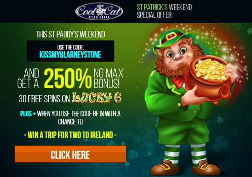 St Patricks Weekend Offers Cool Cat Casino