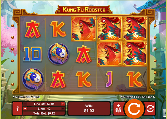 Kung Ku Rooster Slot Screen Shot